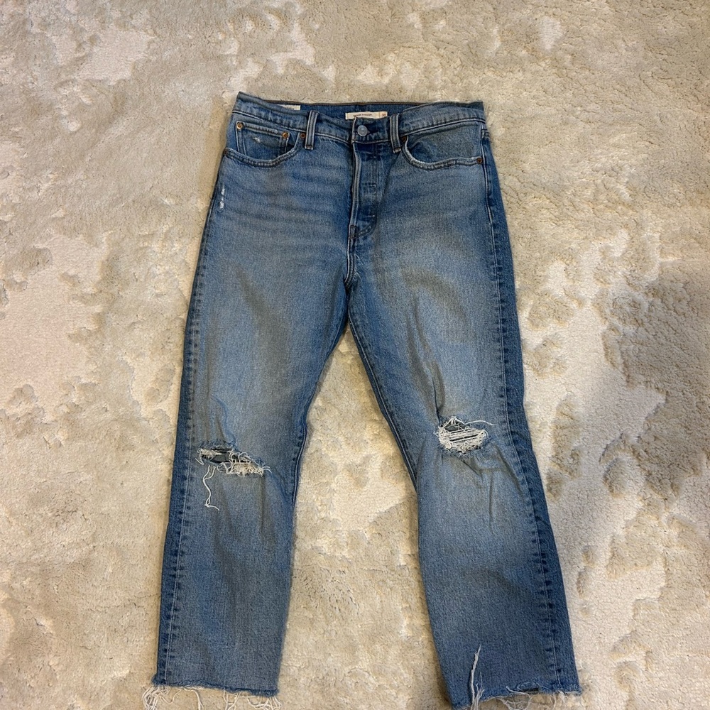 Levi’s Distressed Blue Jeans